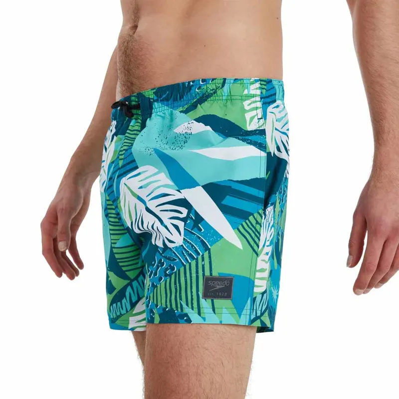 Speedo Men's Printed Leisure 14 inch Watershort Green/Blue-2